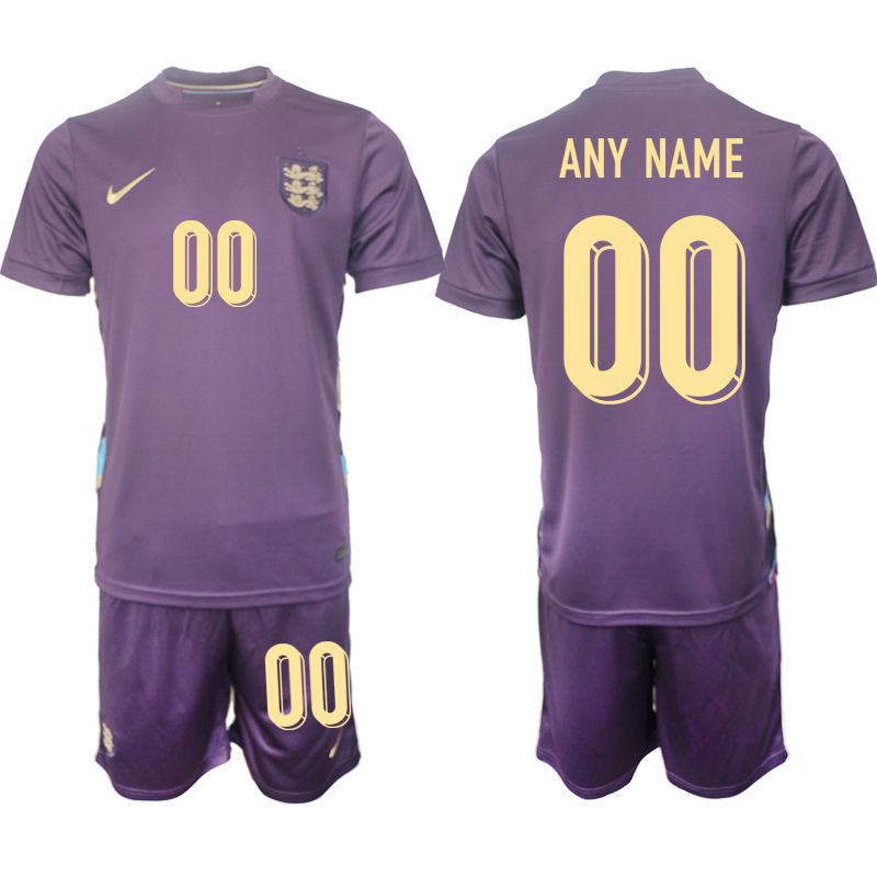 Men 2024-2025 Season England away purple customized Soccer Jersey->->Custom Jersey